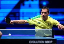 Após 2 vitórias, Calderano encara alemão nesta quinta no China Smash